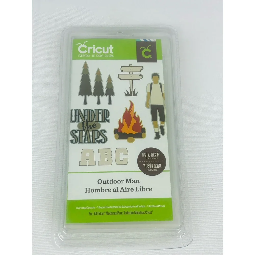 Cricut Outdoor Man Cartridge Under The Stars Camping Hiking Hunting Campout New